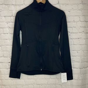Champion Women’s Black Long Sleeve Jacket size xs Thumbholes Duo Dry NWT
